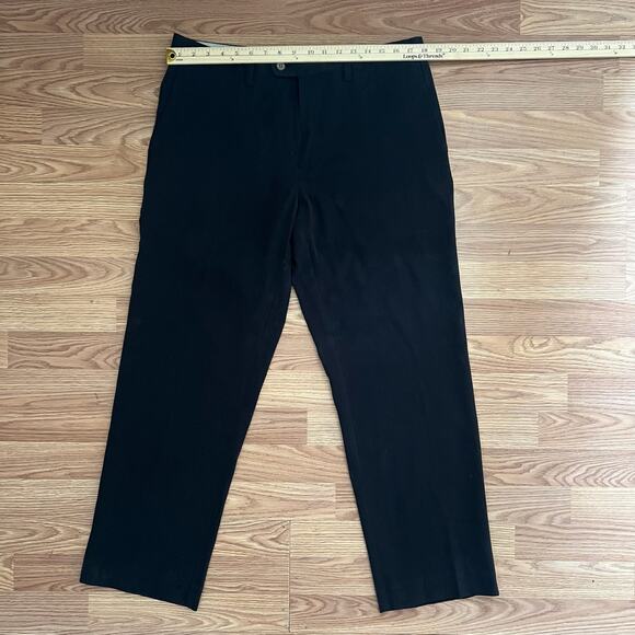 Tommy Bahama Silk Pants 35x30 Black Relaxed Fit Chinos Resort Cruise Wear Beach - Picture 2 of 6